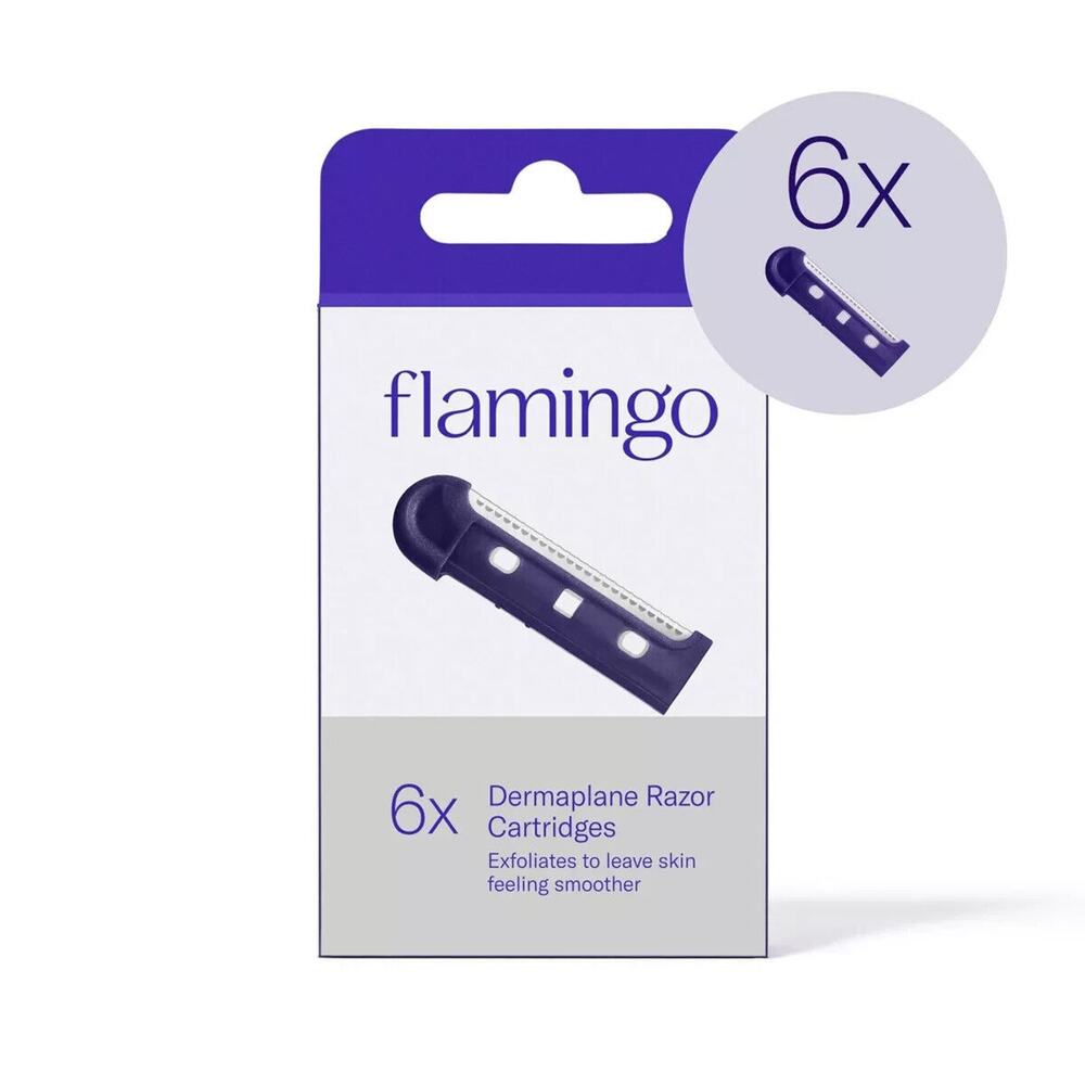 Flamingo Dermaplane Razor Refill Cartridges - 6 ct *NEW*